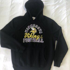 Men's Majestic Sports Heavyweight Hoodie - Minnesota Vikings Black Size Large
